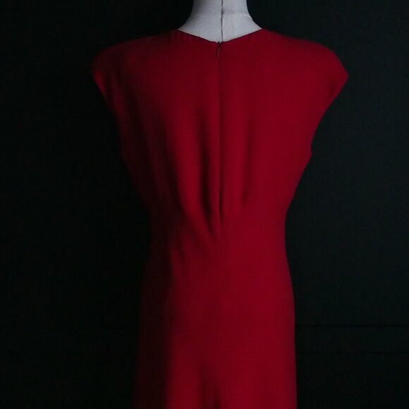 Jones Wear  - Jones New York | Like NEW, Vintage, Red Festive, Cap Sleeve Dress - Picture 4 of 6